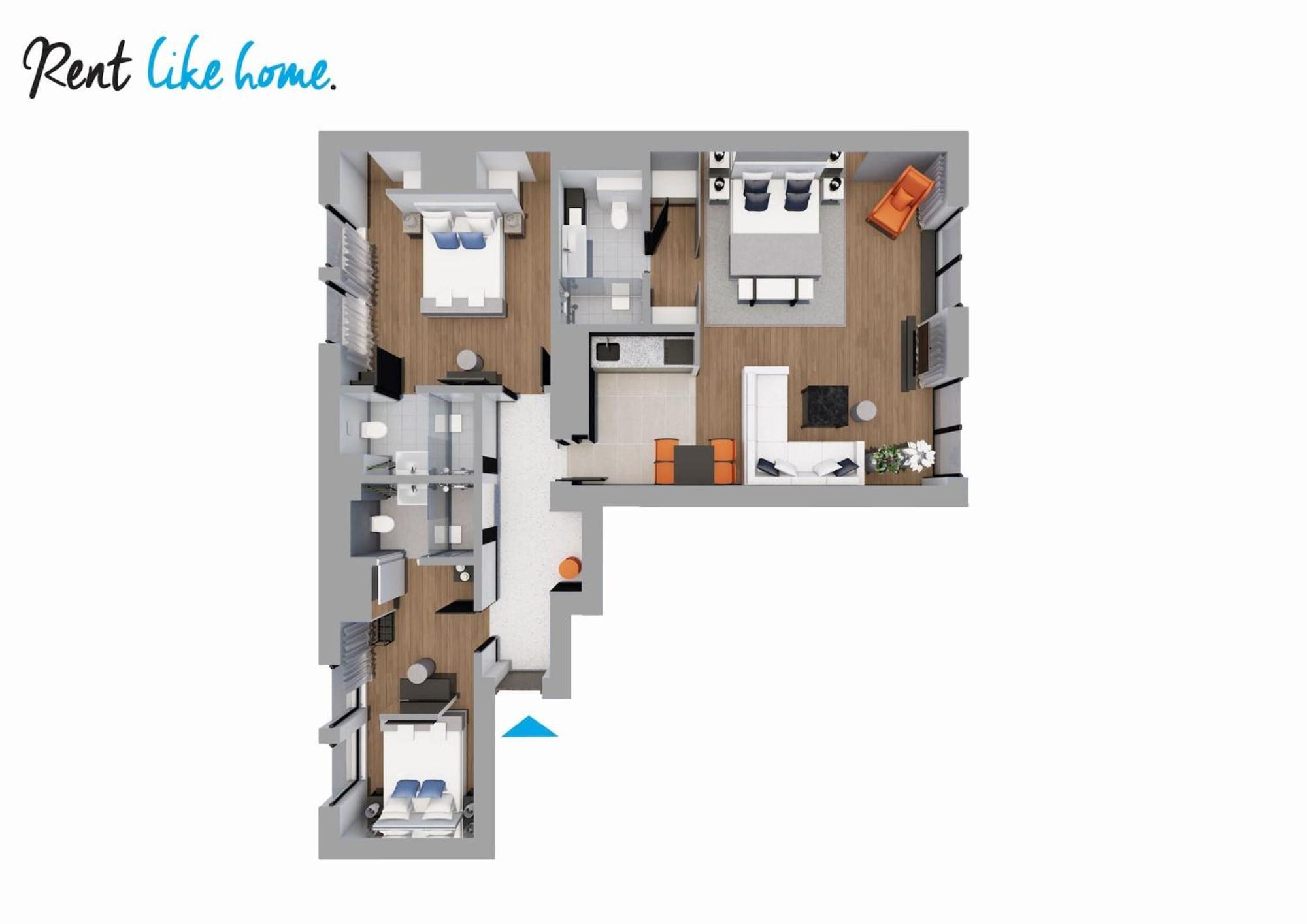 Rent Like Home - Deo Plaza Wyspa Spichrzow Гданск Екстериор снимка